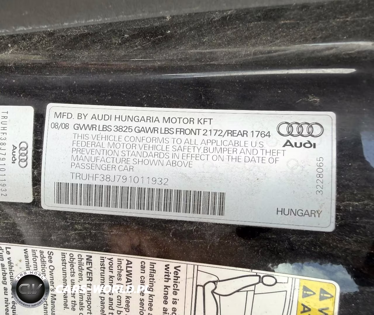 2009 Audi Tt 2.0T VIN:TRUHF38J791011932 - 8