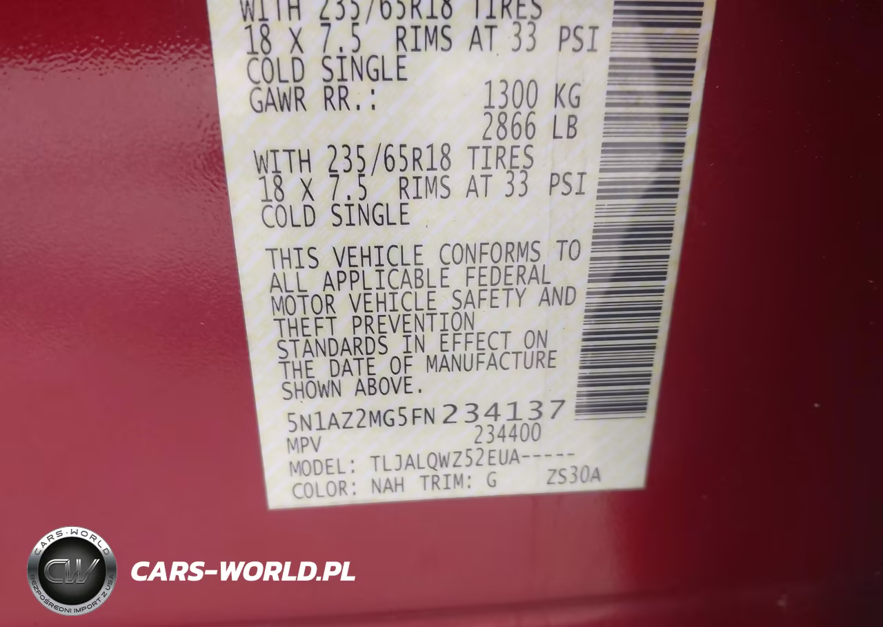 2015 Nissan Murano Sv VIN:5N1AZ2MG5FN234137 - 9