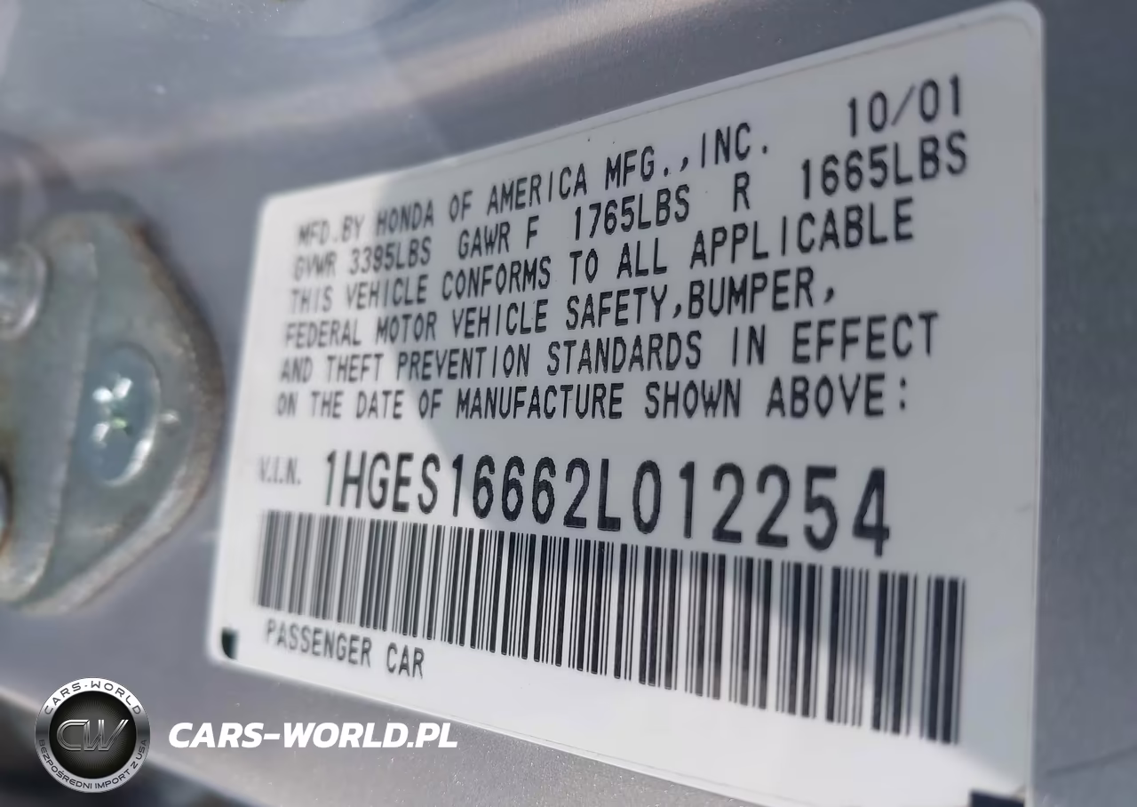 2002 Honda Civic Lx VIN:1HGES16662L012254 - 9