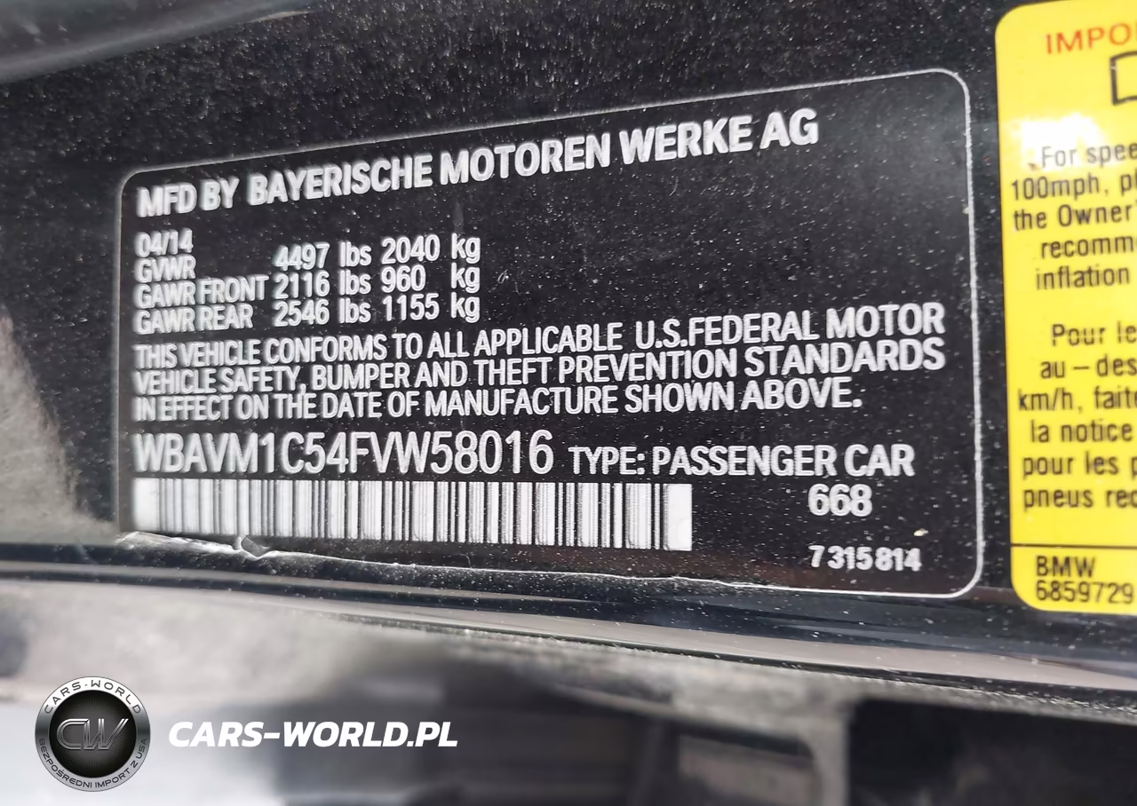 2015 BMW X1 Sdrive28I VIN:WBAVM1C54FVW58016 - 9