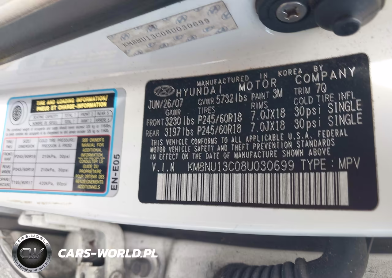 2008 Hyundai Veracruz Gls-Limited-Se VIN:KM8NU13C08U030699 - 9