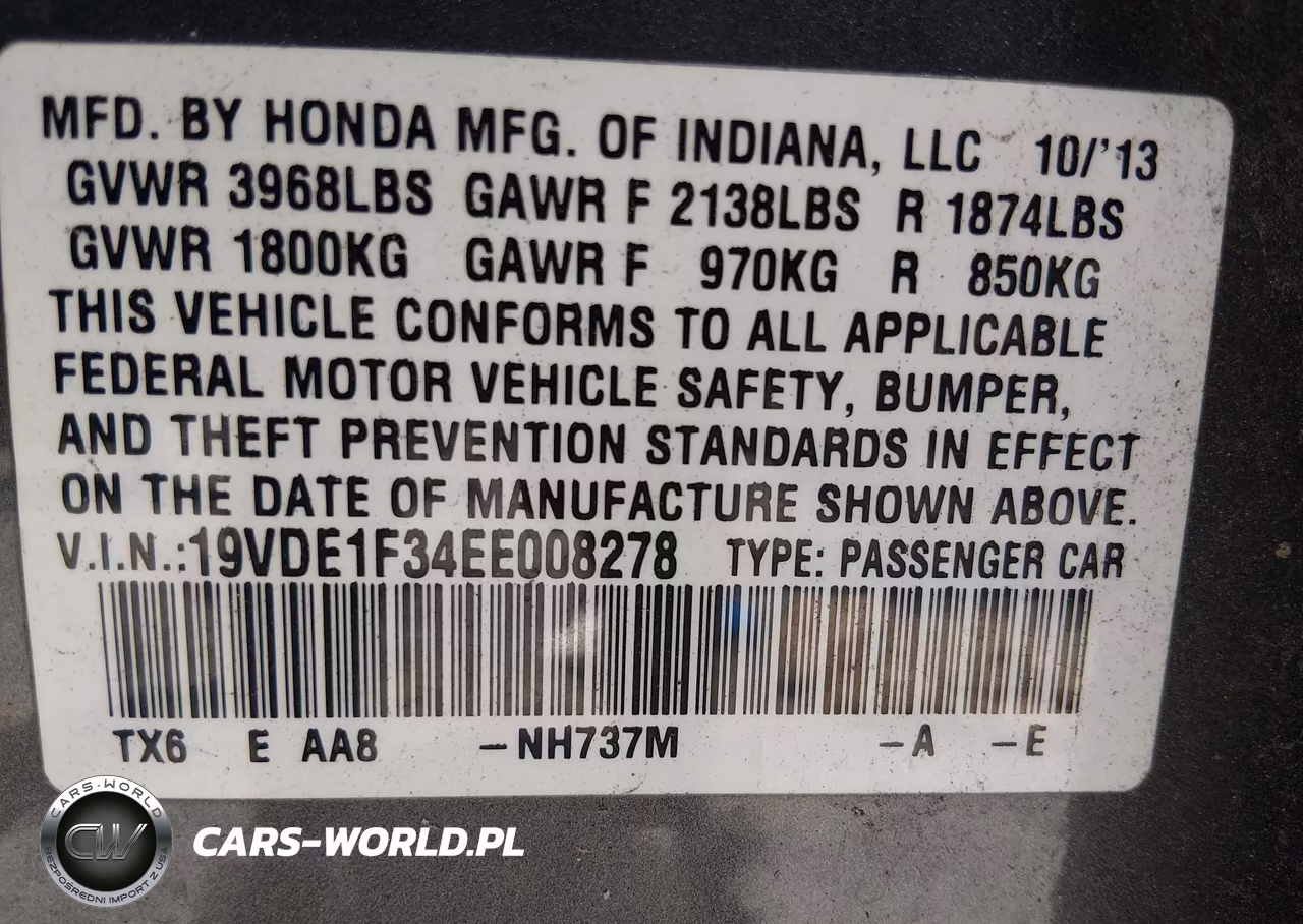 2014 Acura Ilx 2.0L VIN:19VDE1F34EE008278 - 9