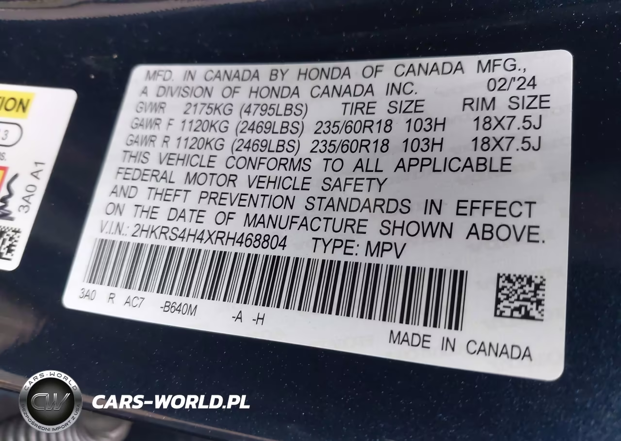 2024 Honda Cr-V Ex Awd VIN:2HKRS4H4XRH468804 - 9