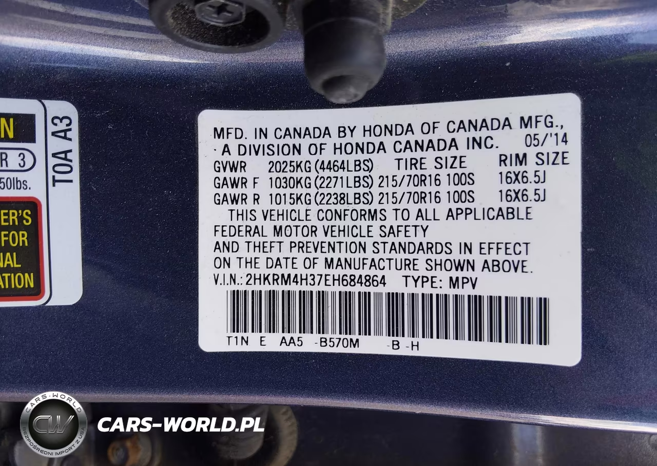 2014 Honda Cr-V Lx VIN:2HKRM4H37EH684864 - 9