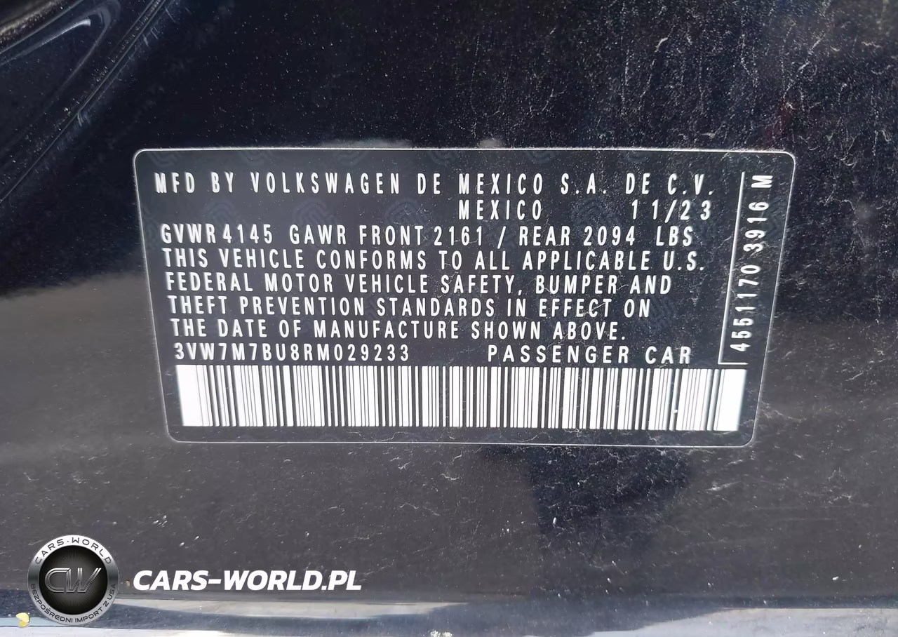 2024 Volkswagen Jetta 1.5T Se VIN:3VW7M7BU8RM029233 - 9