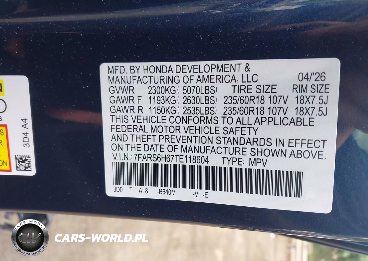 2026 Honda Cr-V Hybrid Awd Trailsport VIN:7FARS6H67TE118604 - 9