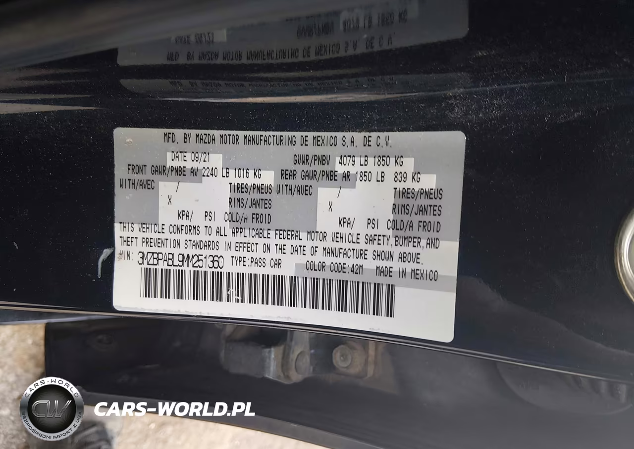 2021 Mazda Mazda3 Select VIN:3MZBPABL9MM251360 - 9