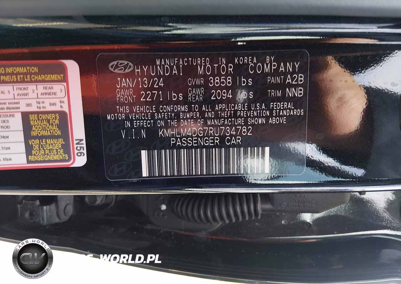 2024 Hyundai Elantra Sel VIN:KMHLM4DG7RU734782 - 9