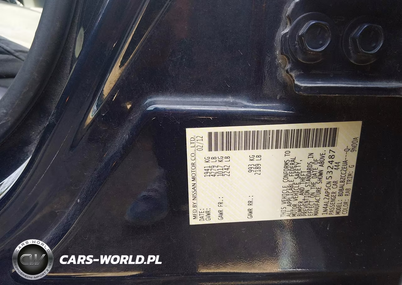 2012 Nissan Altima 2.5 S VIN:1N4AL2AP5CN532487 - 9