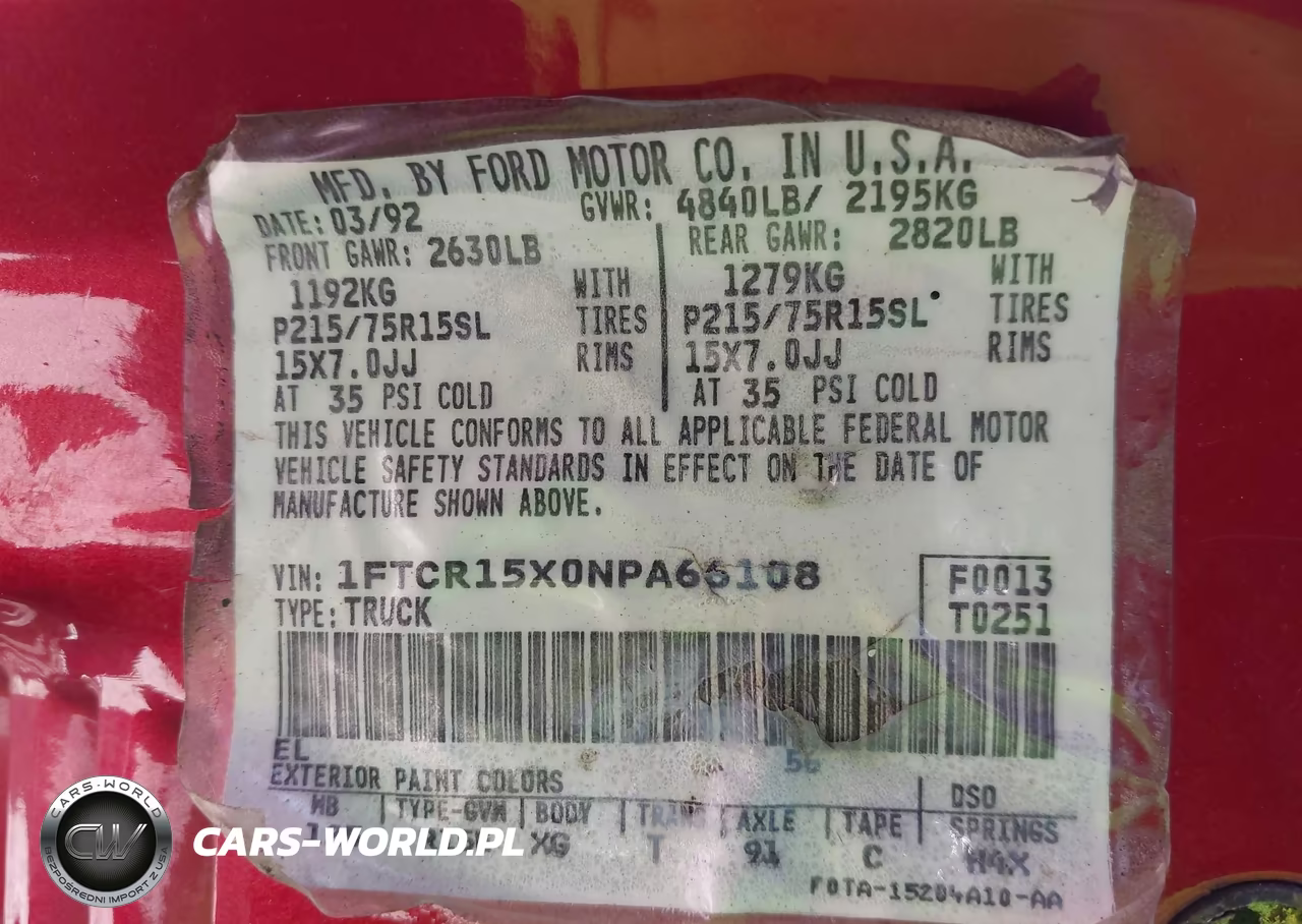 1992 Ford Ranger Super Cab VIN:1FTCR15X0NPA66108 - 9