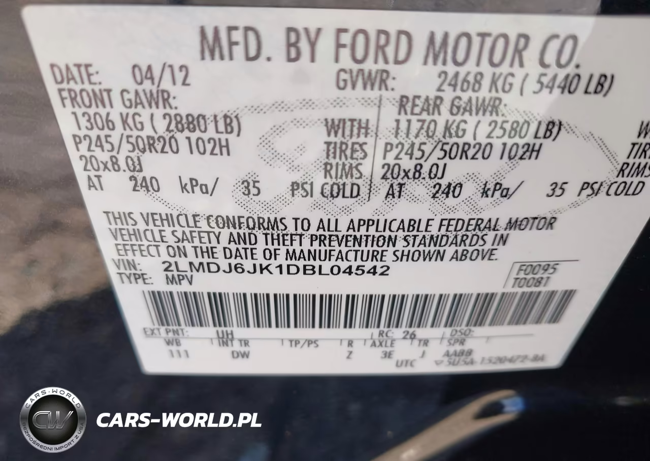 2013 Lincoln Mkx VIN:2LMDJ6JK1DBL04542 - 9