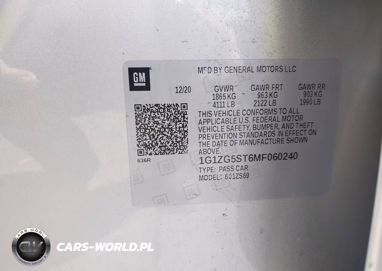 2021 Chevrolet Malibu Fwd Rs VIN:1G1ZG5ST6MF060240 - 9