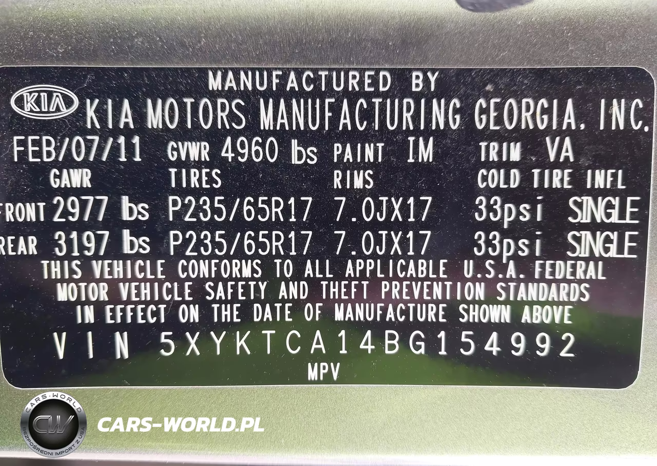 2011 Kia Sorento Lx VIN:5XYKTCA14BG154992 - 9