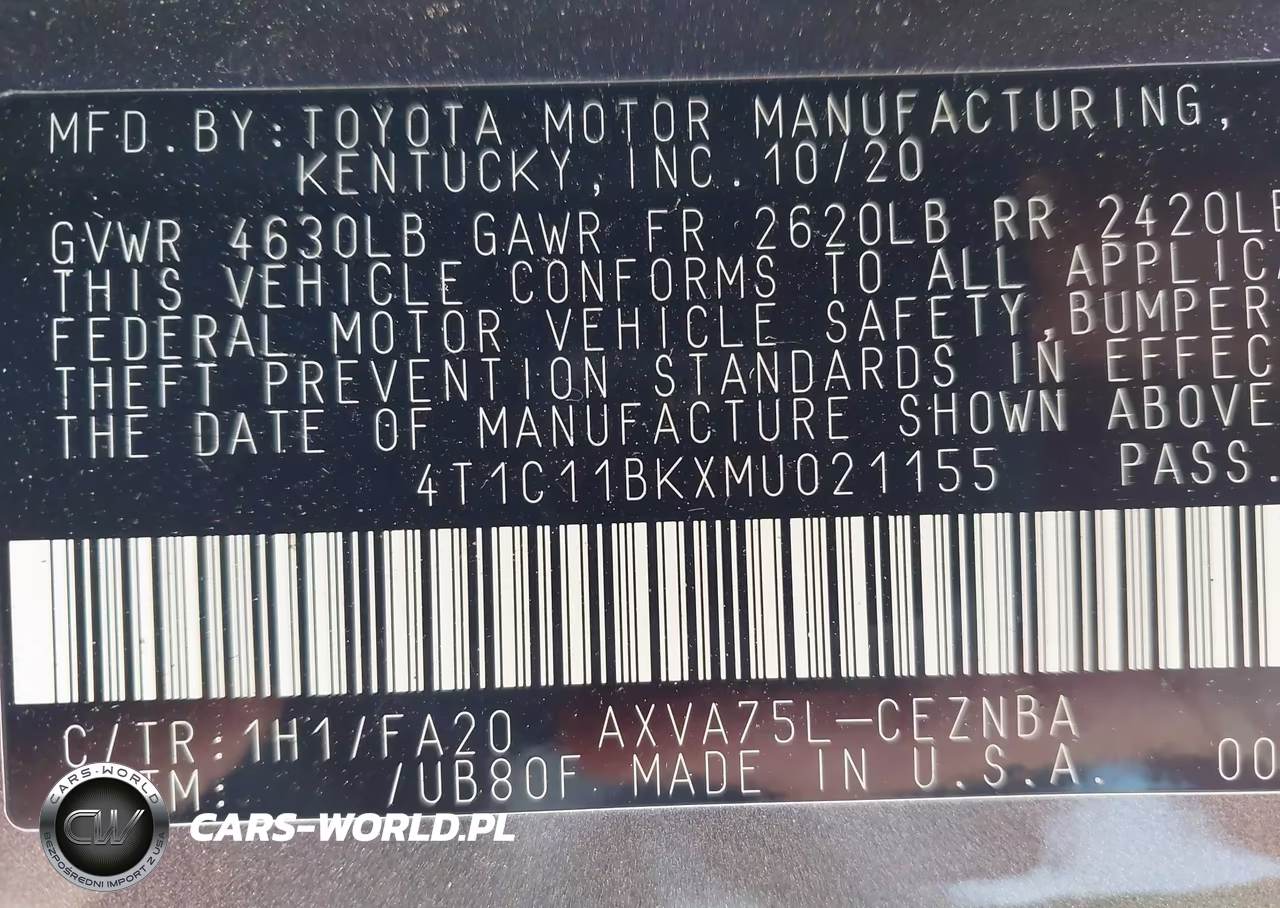 2021 Toyota Camry Le VIN:4T1C11BKXMU021155 - 9