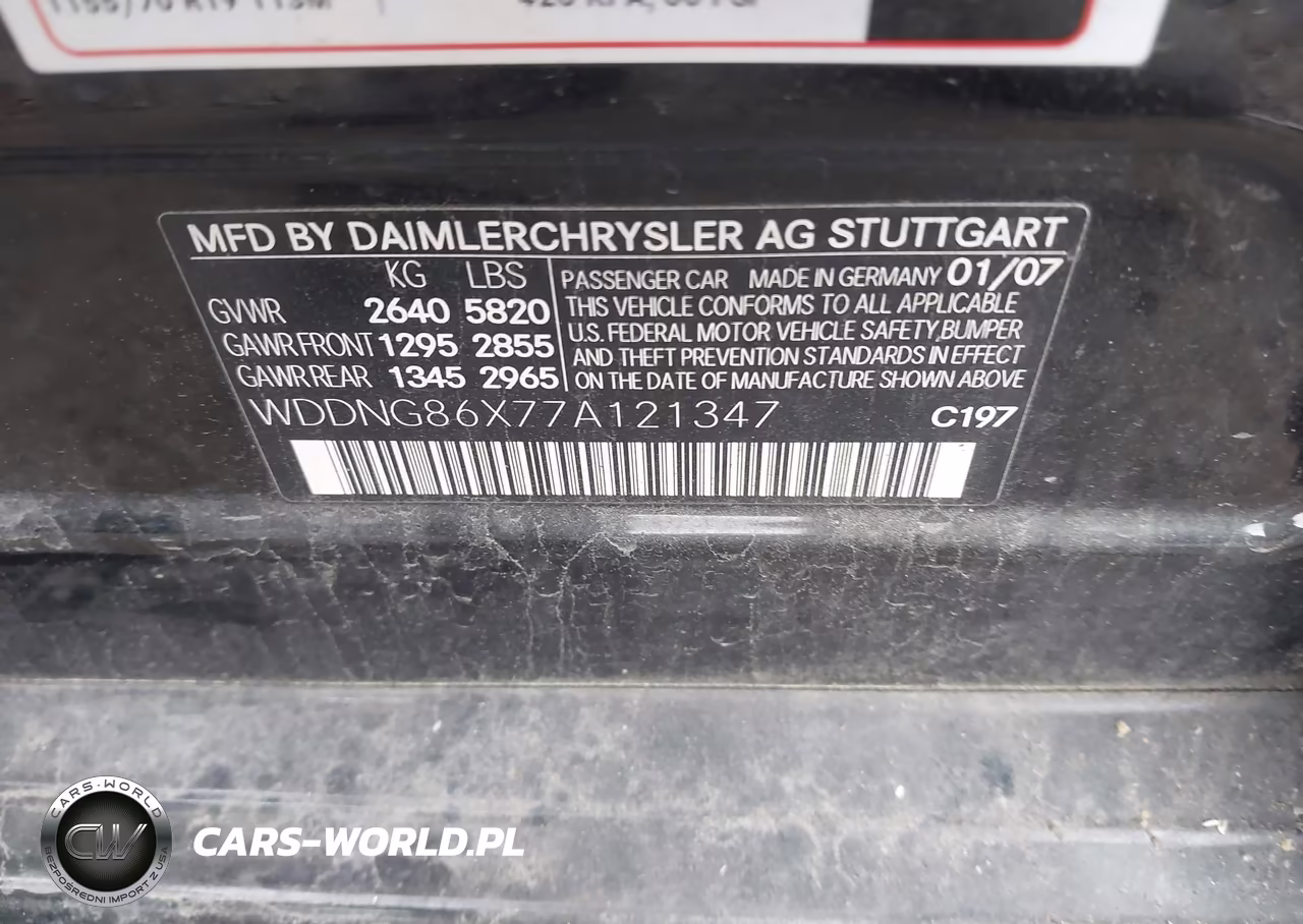 2007 Mercedes-Benz S 550 4Matic VIN:WDDNG86X77A121347 - 9