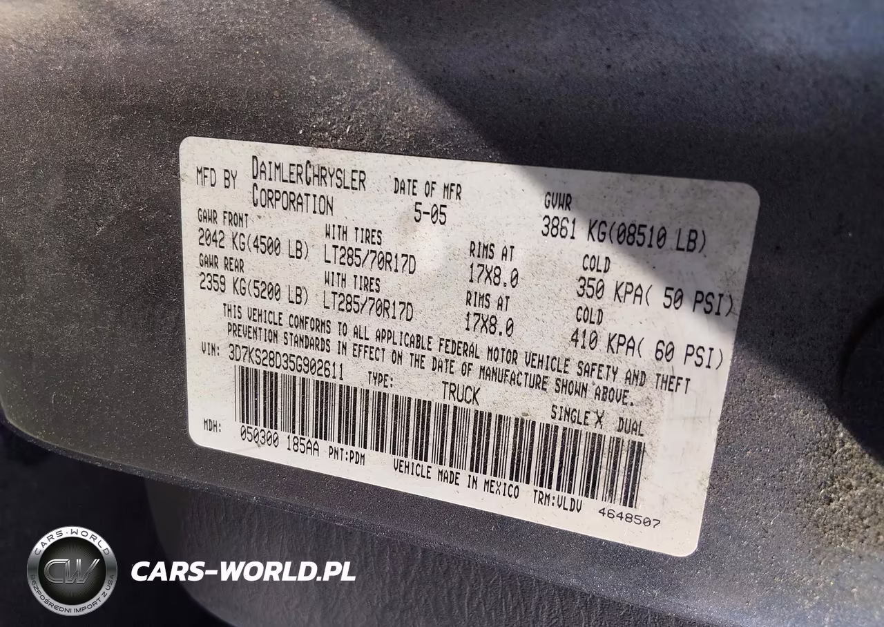 2005 Dodge Ram 2500 Slt-Laramie VIN:3D7KS28D35G902611 - 9