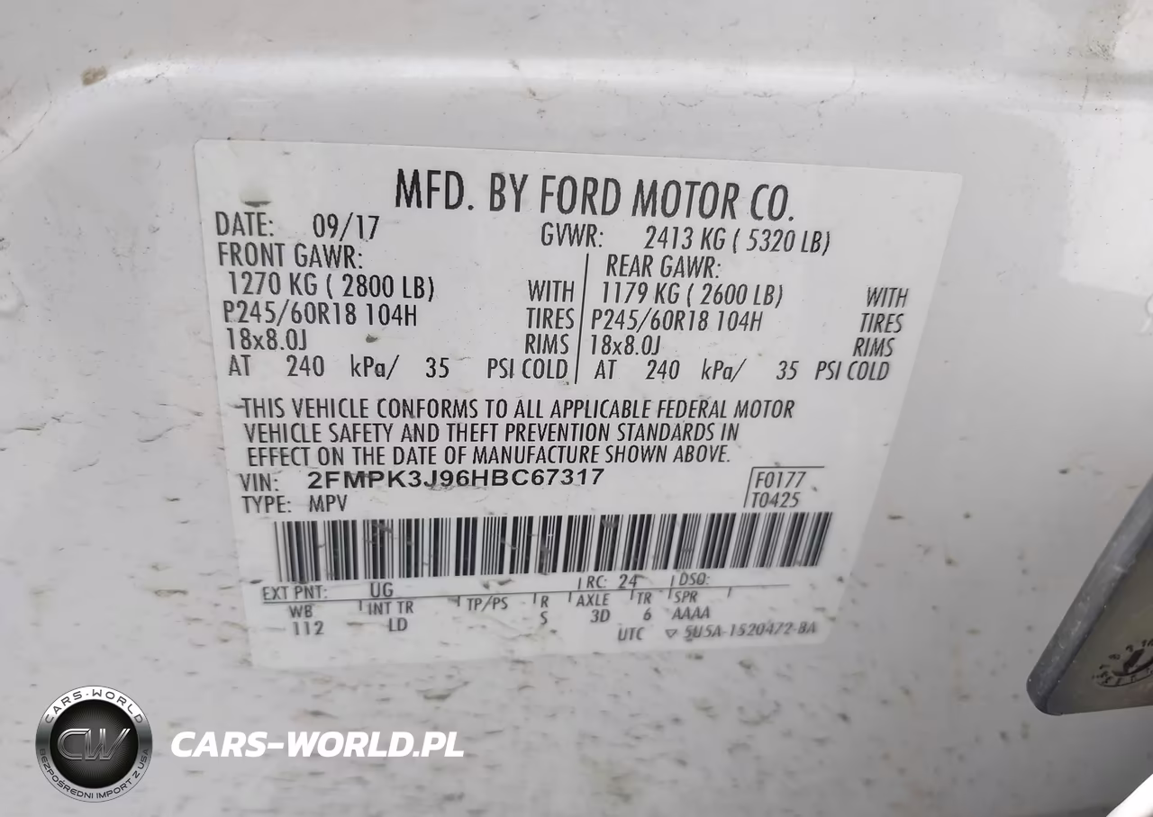 2017 Ford Edge Sel VIN:2FMPK3J96HBC67317 - 9