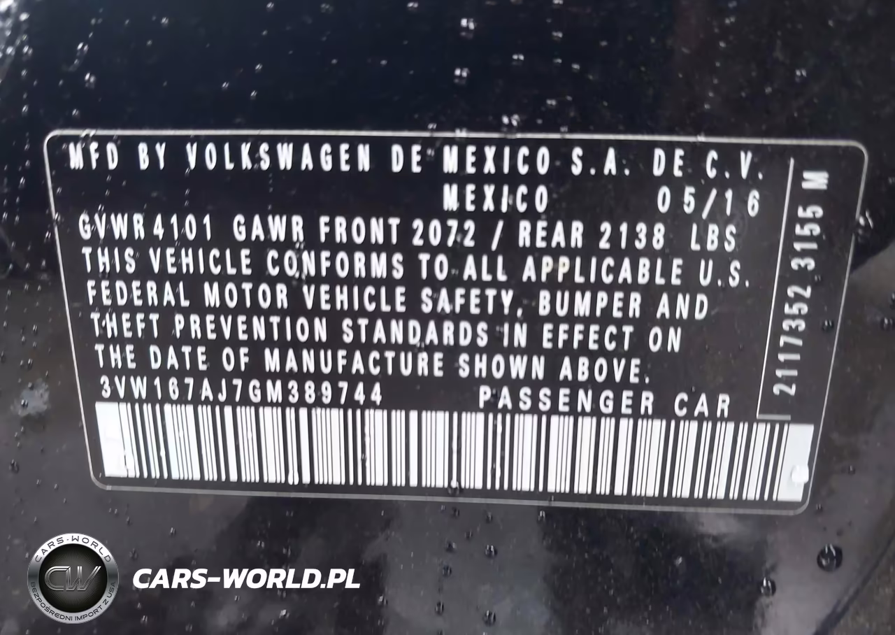 2016 Volkswagen Jetta 1.4T S VIN:3VW167AJ7GM389744 - 9