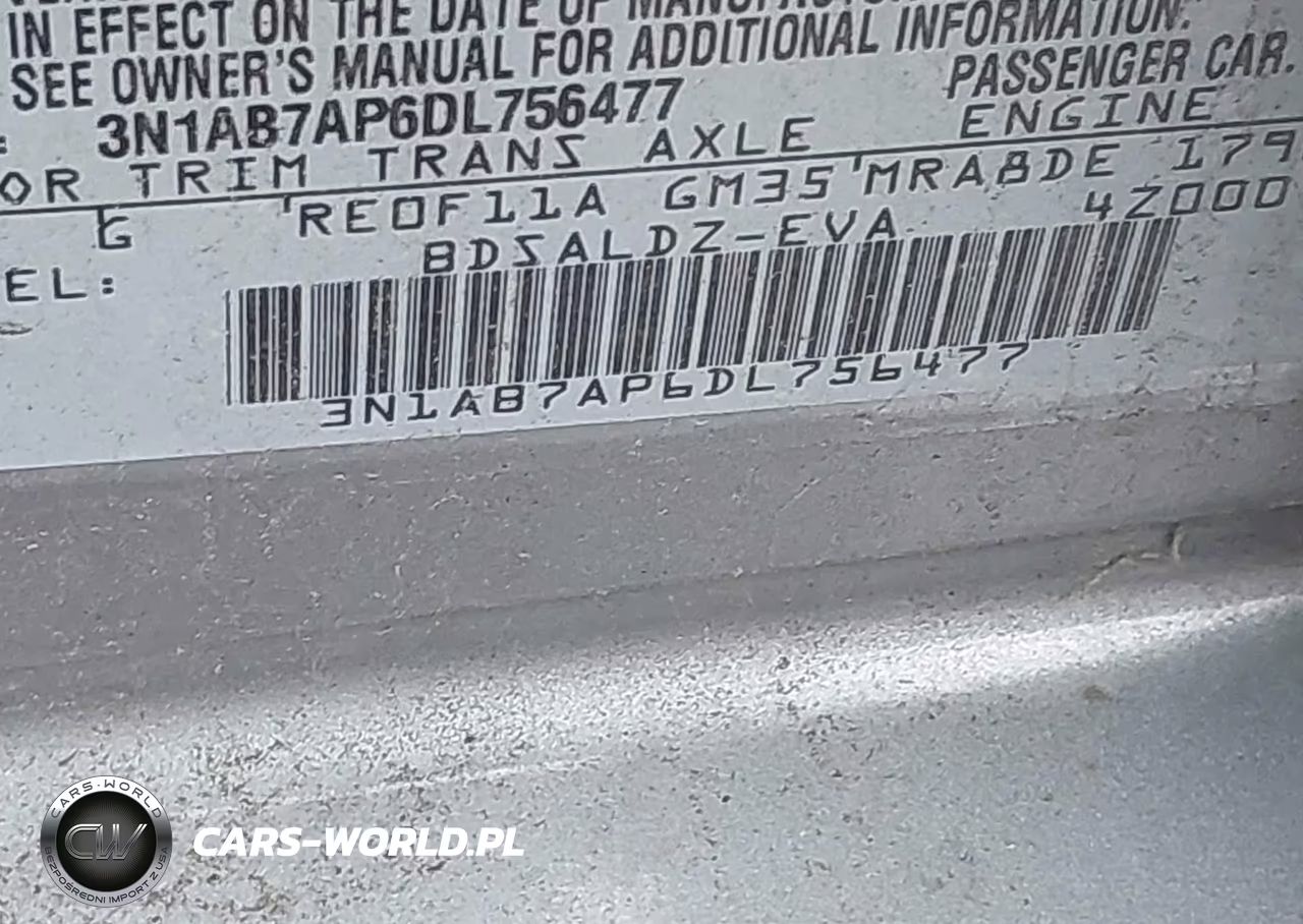 2013 Nissan Sentra Sv VIN:3N1AB7AP6DL756477 - 9