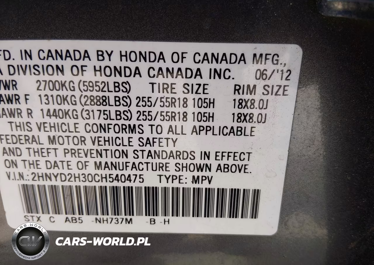 2012 Acura Mdx Technology Package VIN:2HNYD2H30CH540475 - 9