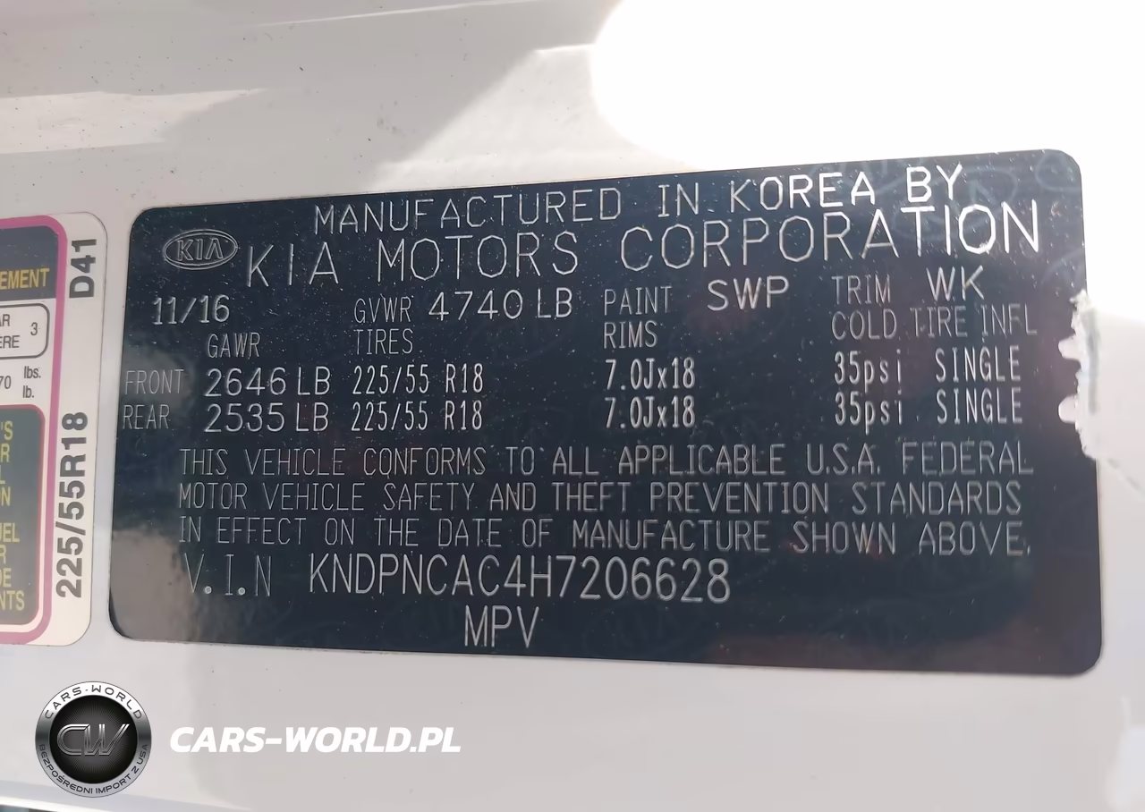 2017 Kia Sportage Ex VIN:KNDPNCAC4H7206628 - 9