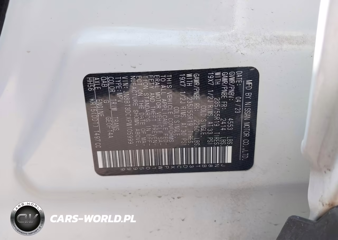 2023 Nissan Rogue Platinum Fwd VIN:JN8BT3DCXPW105999 - 9
