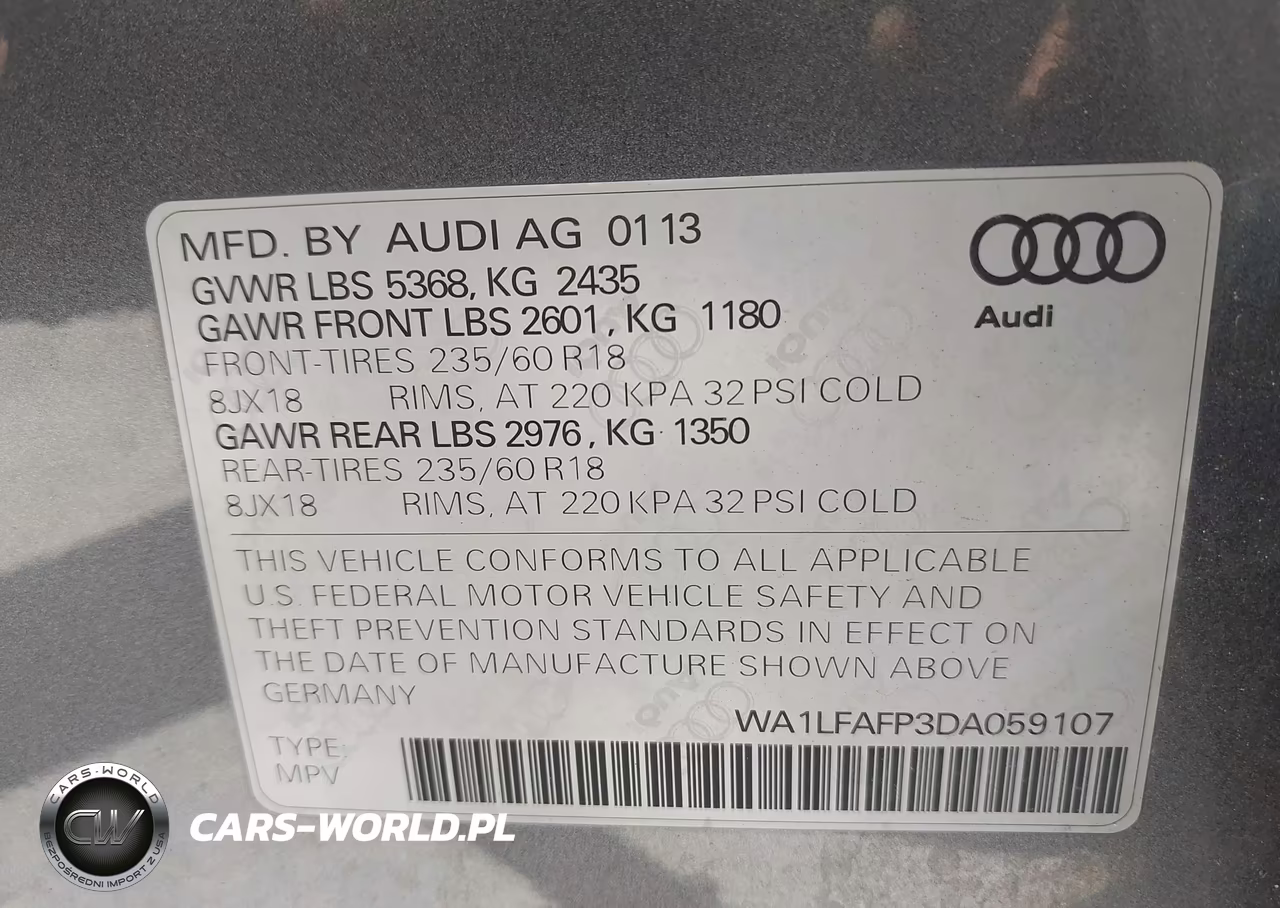 2013 Audi Q5 2.0T Premium VIN:WA1LFAFP3DA059107 - 9