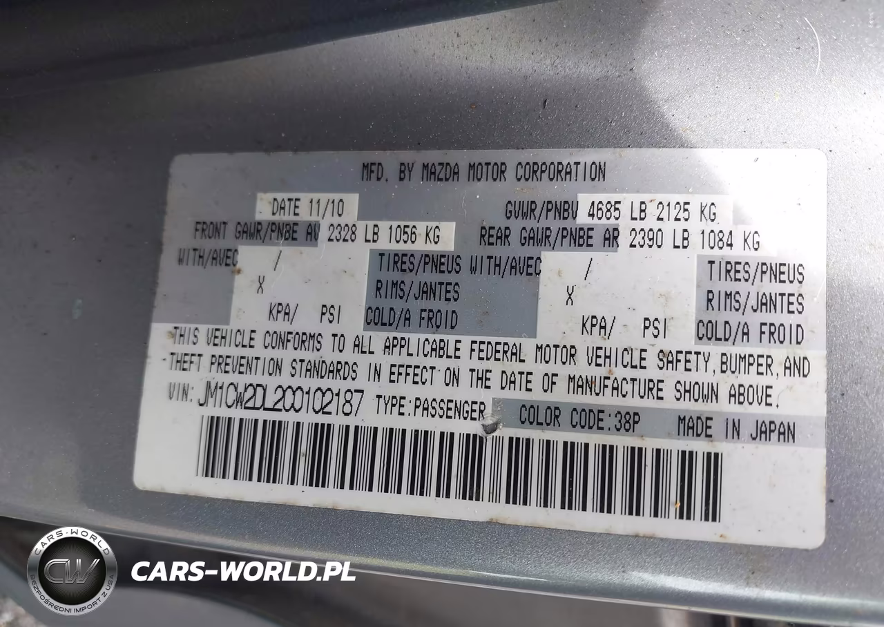 2012 Mazda Mazda5 Grand Touring VIN:JM1CW2DL2C0102187 - 9