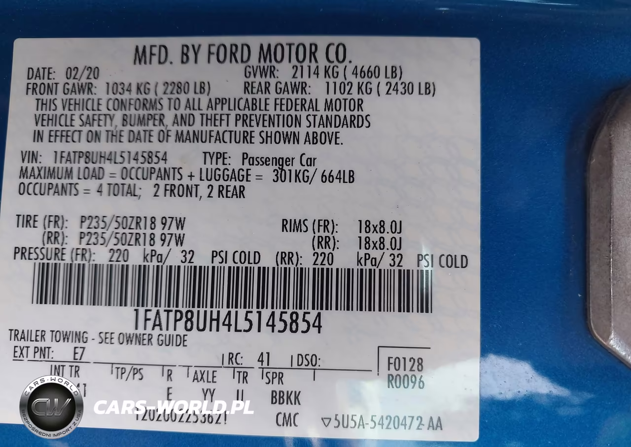 2020 Ford Mustang Ecoboost Premium VIN:1FATP8UH4L5145854 - 9