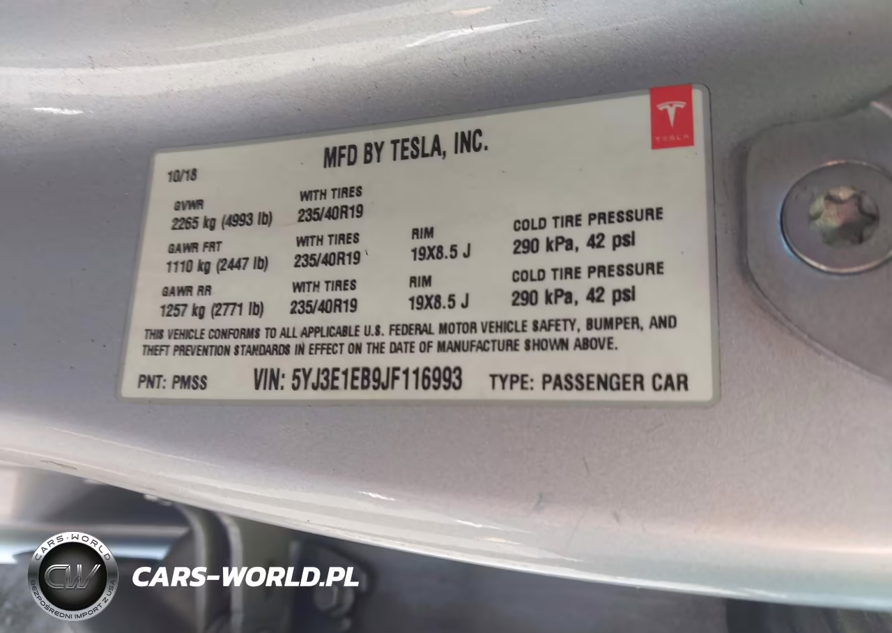 2018 Tesla Model 3 Long Range-Performance VIN:5YJ3E1EB9JF116993 - 9
