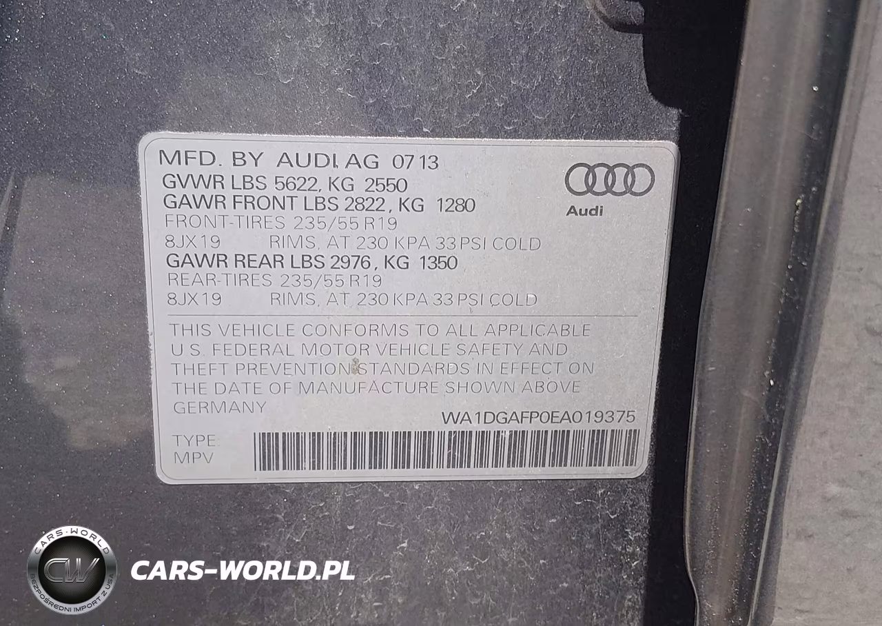 2014 Audi Q5 3.0T Premium Plus VIN:WA1DGAFP0EA019375 - 9
