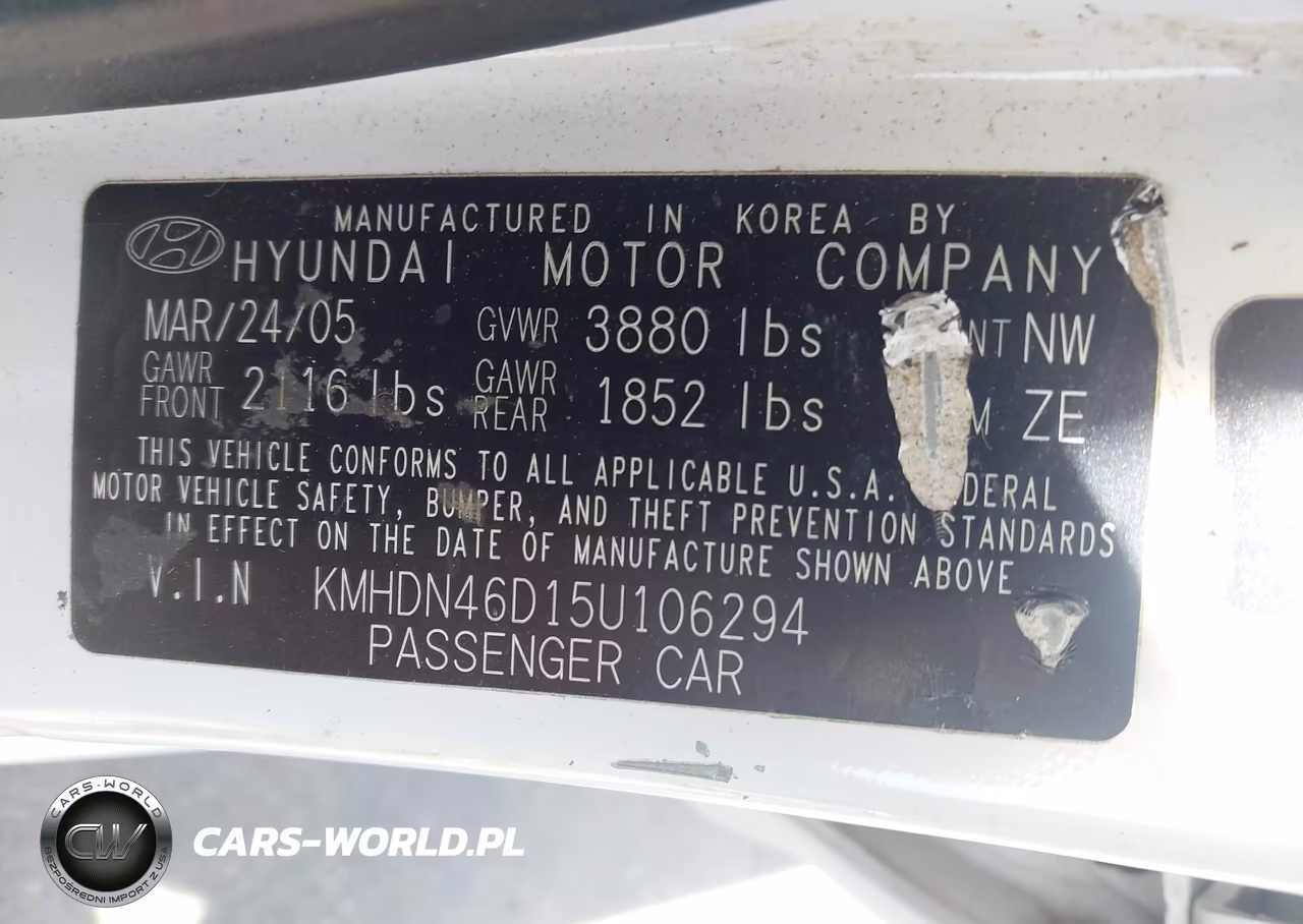 2005 Hyundai Elantra Gls-Gt VIN:KMHDN46D15U106294 - 9