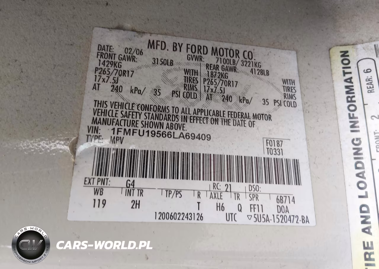 2006 Ford Expedition Limited VIN:1FMFU19566LA69409 - 9