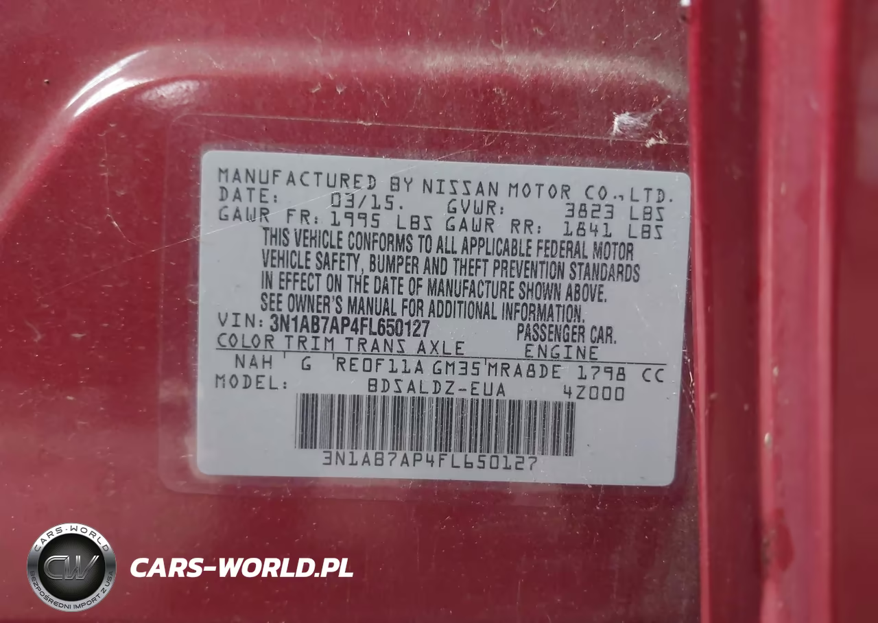 2015 Nissan Sentra Sv VIN:3N1AB7AP4FL650127 - 9