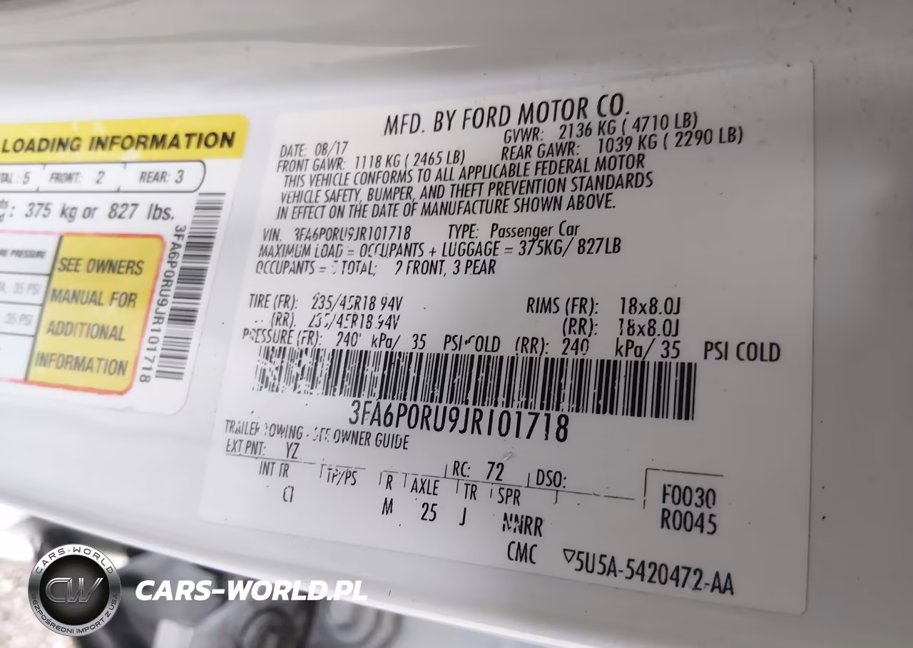 2018 Ford Fusion Hybrid Platinum-Titanium VIN:3FA6P0RU9JR101718 - 9