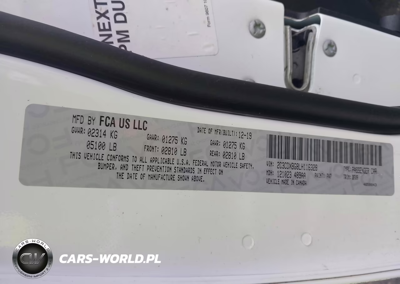 2020 Dodge Charger Sxt Rwd VIN:2C3CDXBG8LH116328 - 9