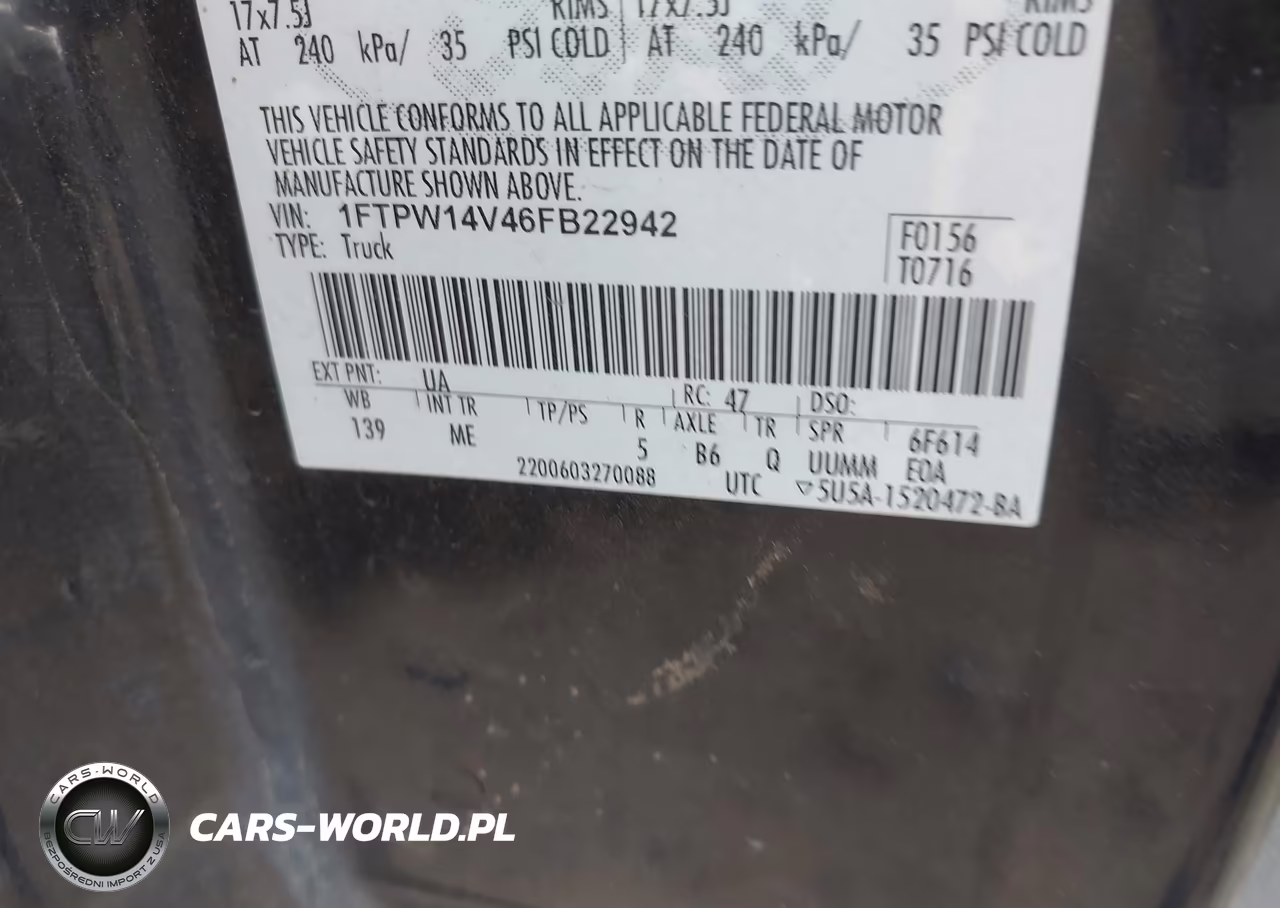 2006 Ford F-150 Fx4-Lariat-Xlt VIN:1FTPW14V46FB22942 - 9