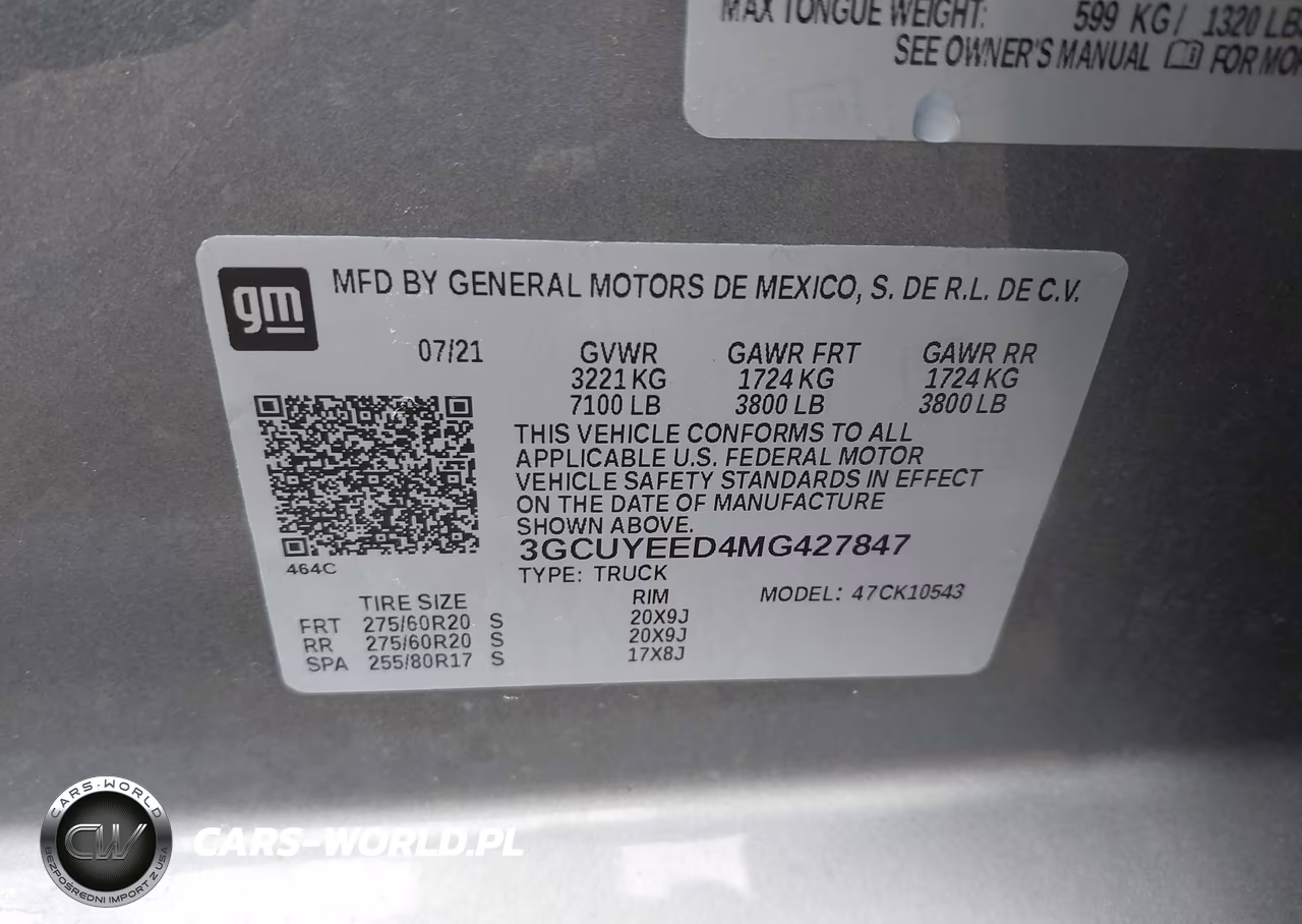 2021 Chevrolet Silverado 1500 4Wd Short Bed Rst VIN:3GCUYEED4MG427847 - 9