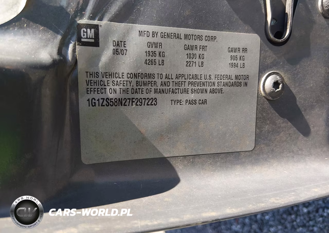 2007 Chevrolet Malibu Ls W-2Fl VIN:1G1ZS58N27F297223 - 9