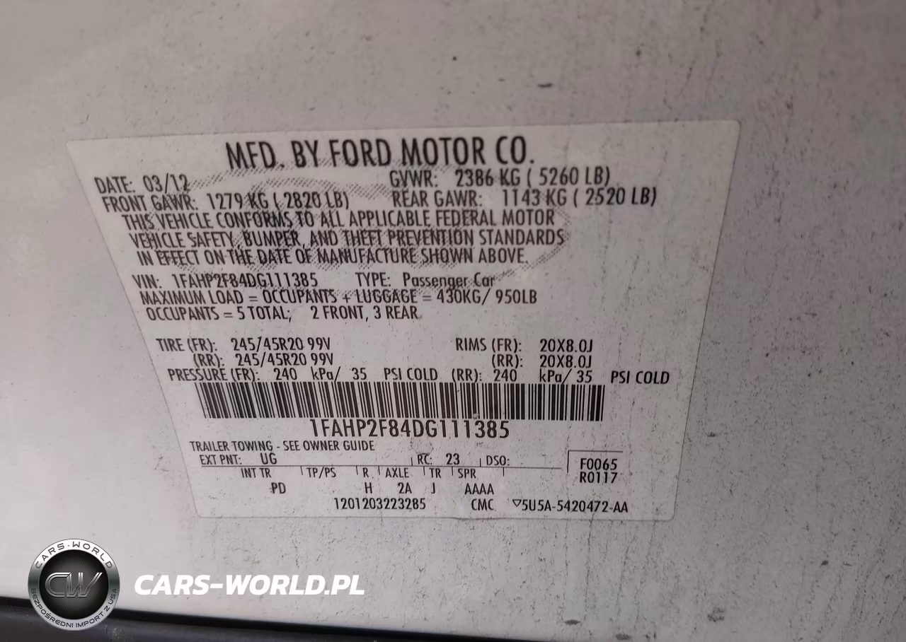 2013 Ford Taurus Limited VIN:1FAHP2F84DG111385 - 9