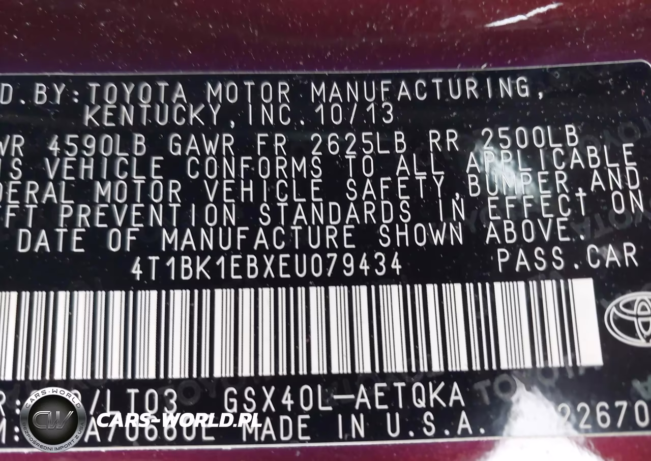 2014 Toyota Avalon Xle Touring VIN:4T1BK1EBXEU079434 - 9