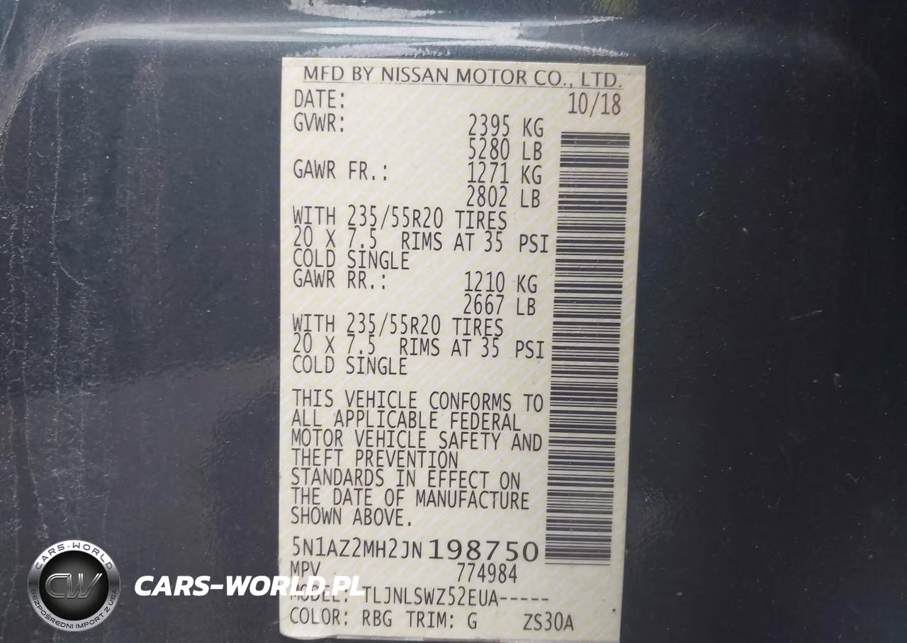 2018 Nissan Murano Platinum VIN:5N1AZ2MH2JN198750 - 9