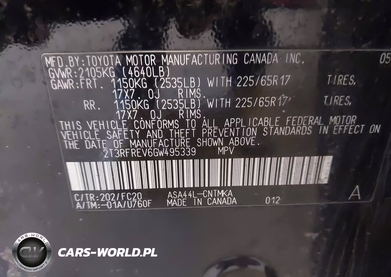 2016 Toyota Rav4 Xle VIN:2T3RFREV6GW495339 - 9