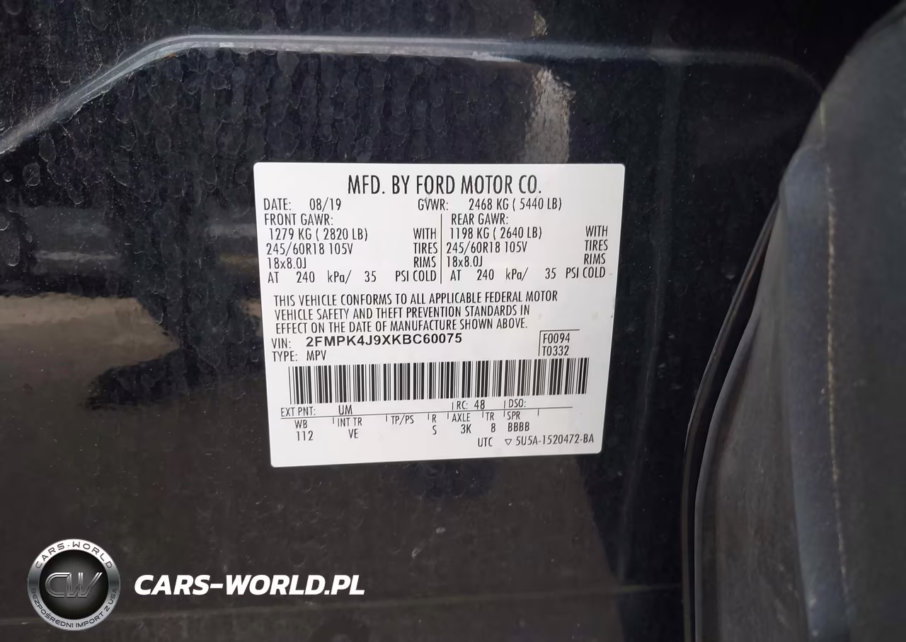 2019 Ford Edge Sel VIN:2FMPK4J9XKBC60075 - 9