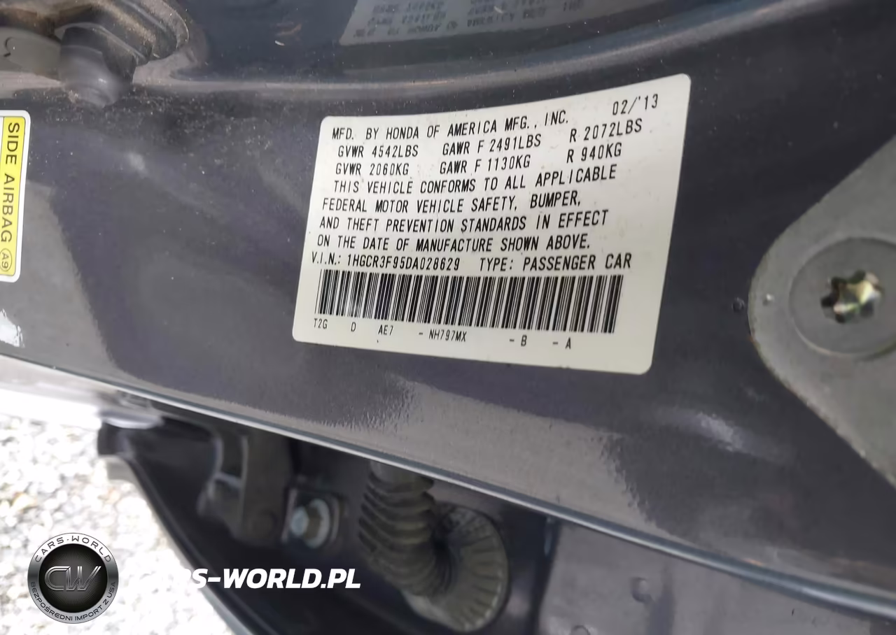 2013 Honda Accord Touring VIN:1HGCR3F95DA028629 - 9