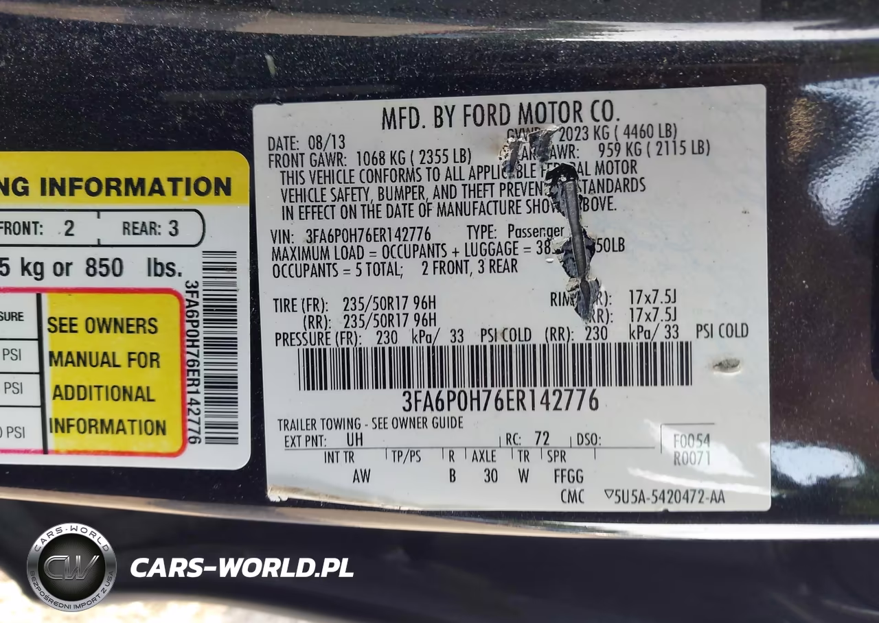 2014 Ford Fusion Se VIN:3FA6P0H76ER142776 - 9