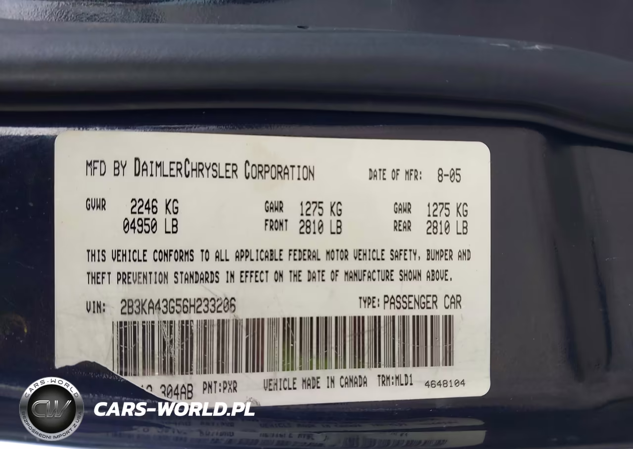 2006 Dodge Charger VIN:2B3KA43G56H233206 - 9