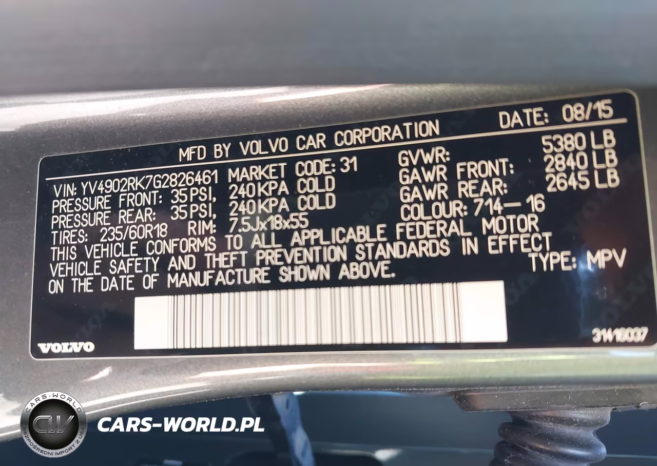 2016 Volvo Xc60 T6 VIN:YV4902RK7G2826461 - 9