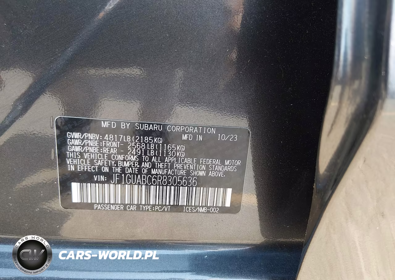 2024 Subaru Impreza Base 5-Door VIN:JF1GUABC6R8305636 - 9