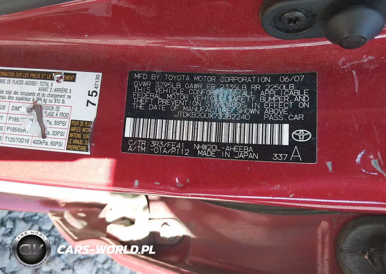 2007 Toyota Prius VIN:JTDKB20UX73282240 - 9